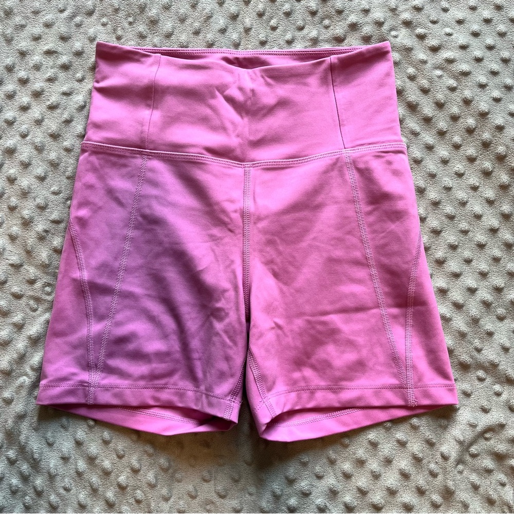 girlfriend collective High-Rise Run Shorts in Snapdragon